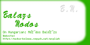 balazs modos business card